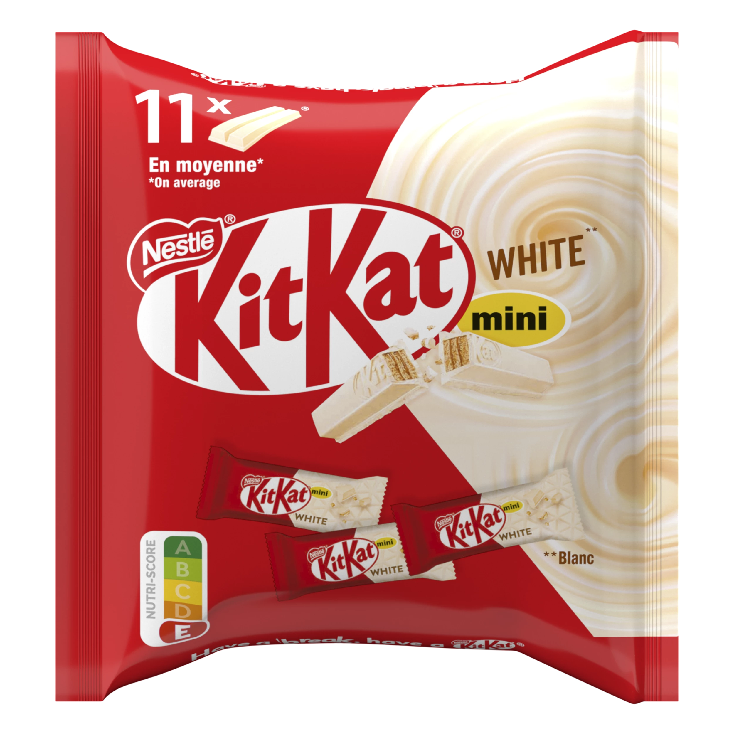 Mini Chocolate Bars White Chocolate Coated 146g - KITKAT