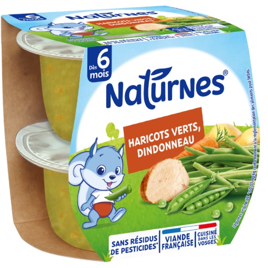 Babyschotel Vanaf 6 maanden Sperziebonen en Kalkoen Kalkoen 2x190g - NESTLE