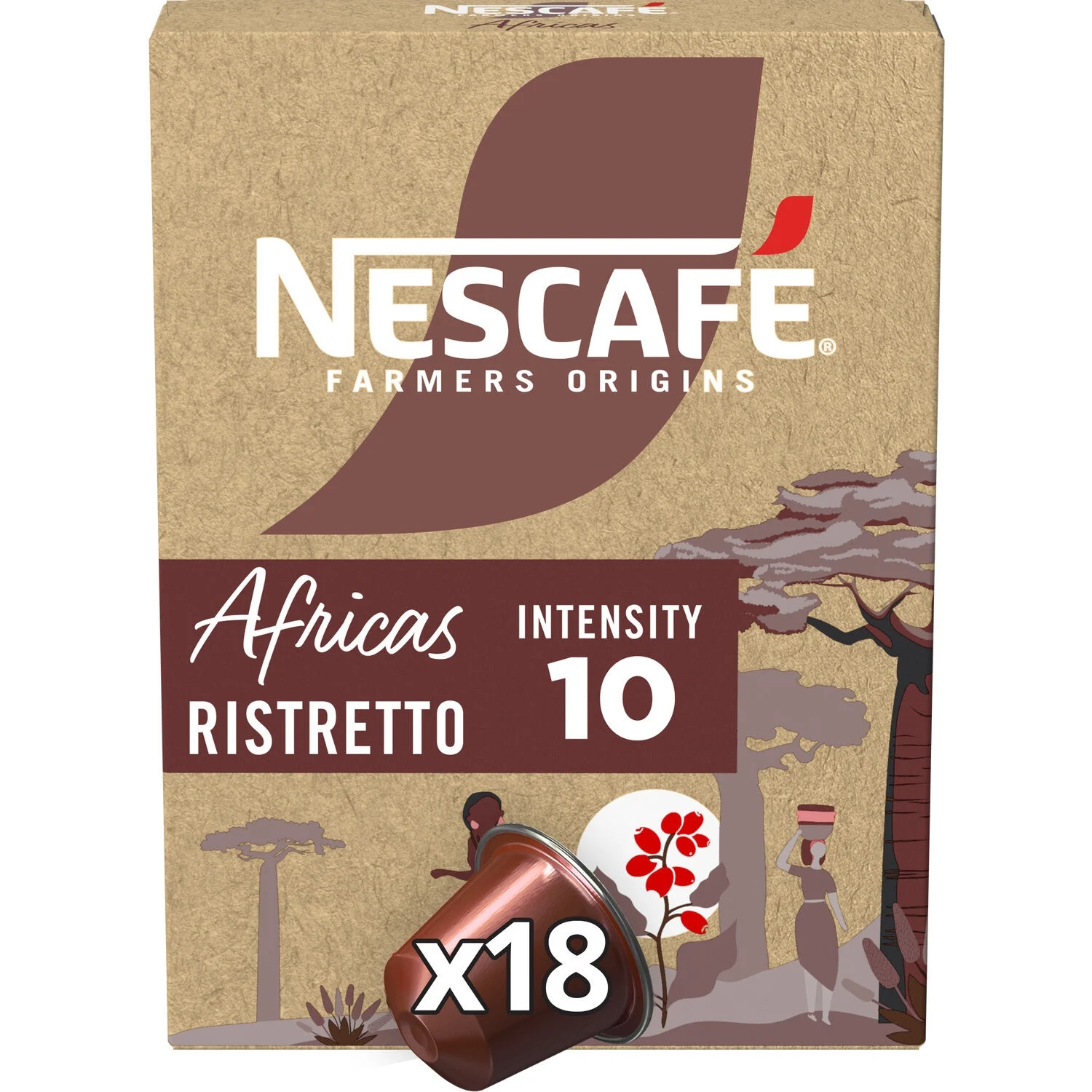 Africas Ristretto Coffee Capsules Intensity 10 - Nescafe