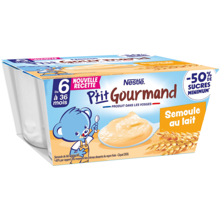 P'tit Gourmand Semoule au Lait 4x100g - NESTLE