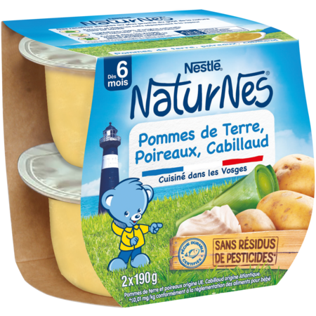 2x190g Poireaux Cabillaud Natu