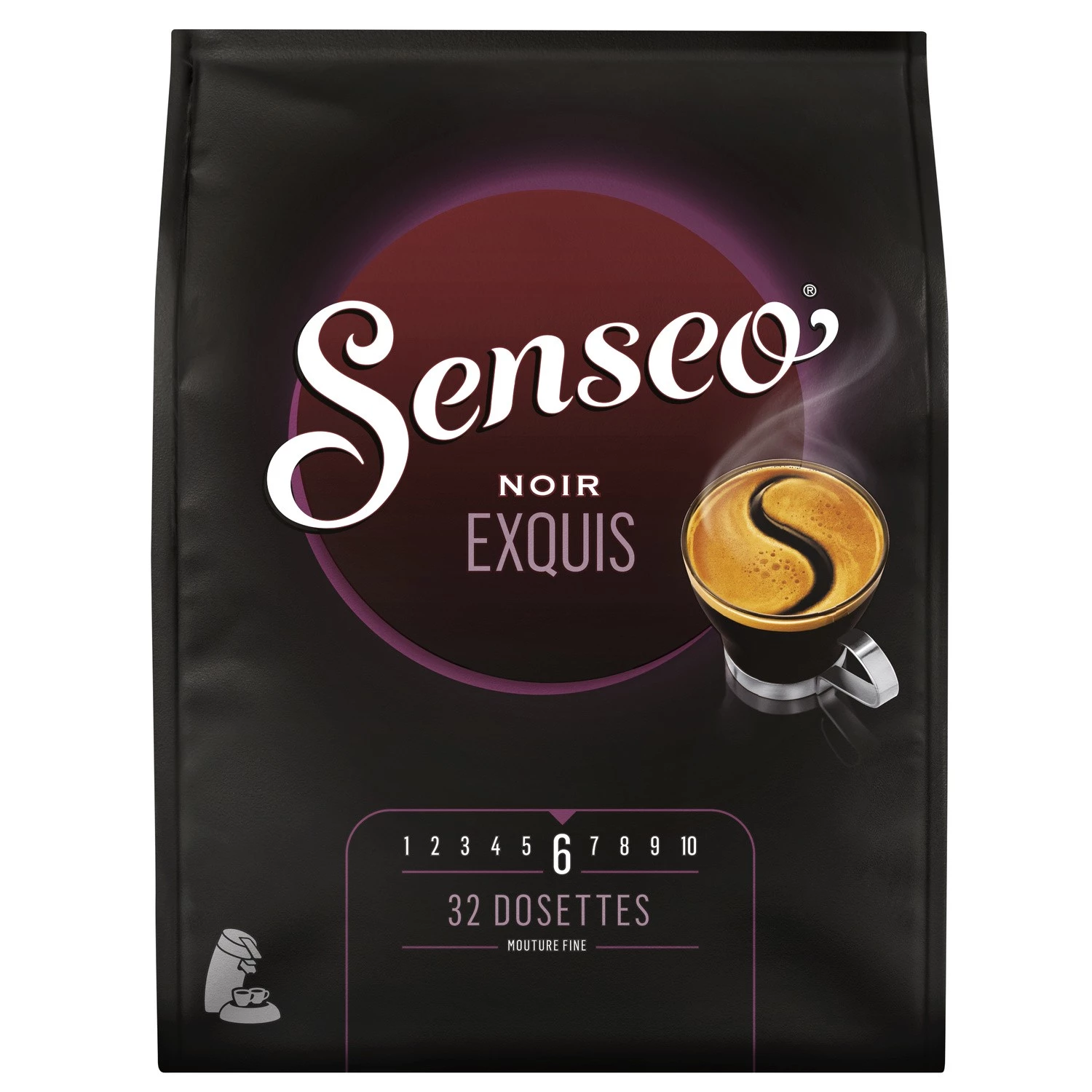 Café noir exquis x32 dosettes 222g - SENSEO