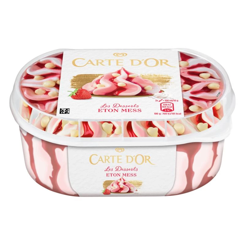Glace fraise & meringue 900ml - CARTE D'OR