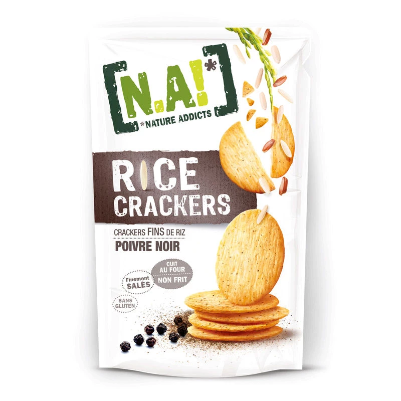 Rice Crackers saveur Poivre 70g - Nature Additcs