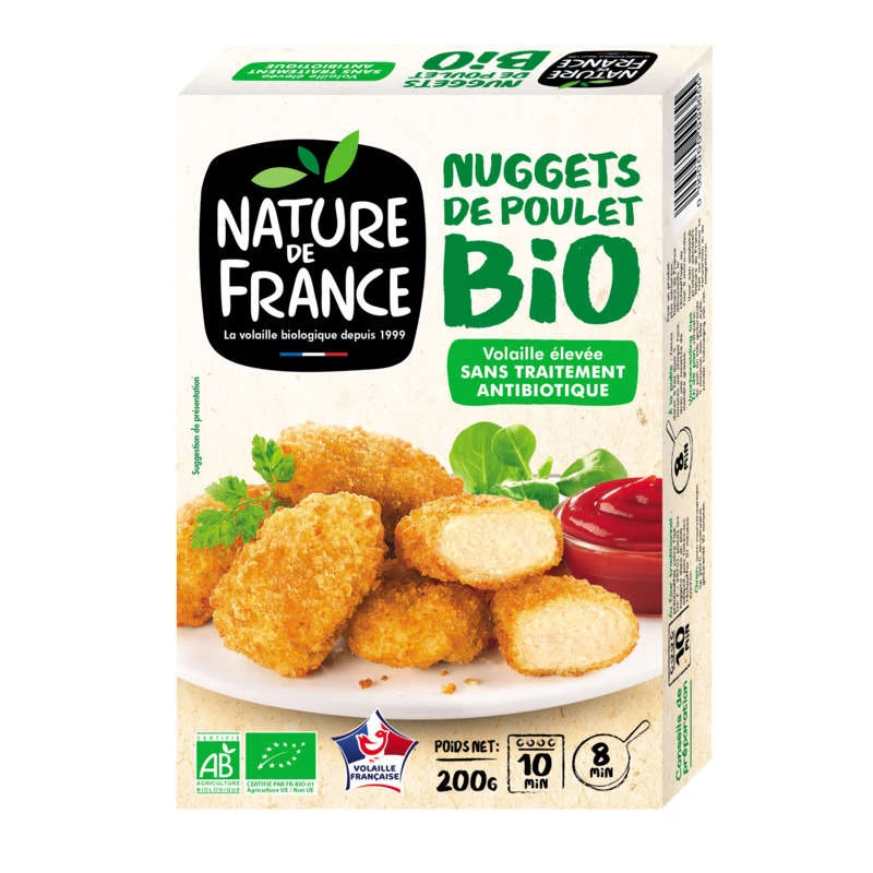 Nuggets Poulet Bio, 200g - NATURE DE France