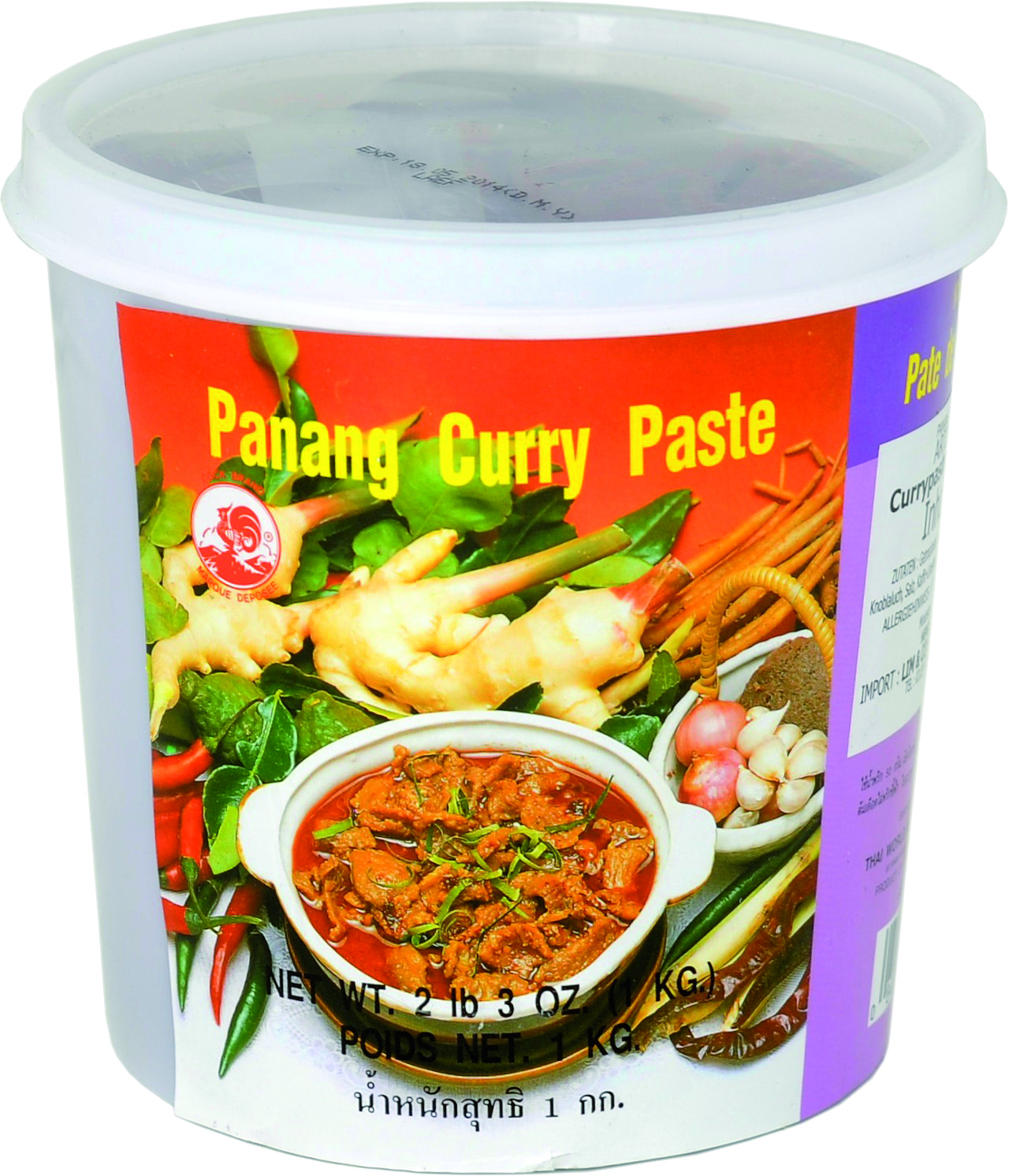 Pâte De Curry Panang 12 X 1 Kg - 公鸡