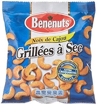 Noix de Cajou Grillées à Sec, 165g - BENENUTS