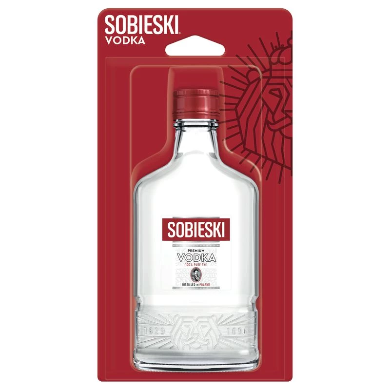 Vodka premium 100% pur grain, 37,5°, bouteille de 70cl, SOBIESKI