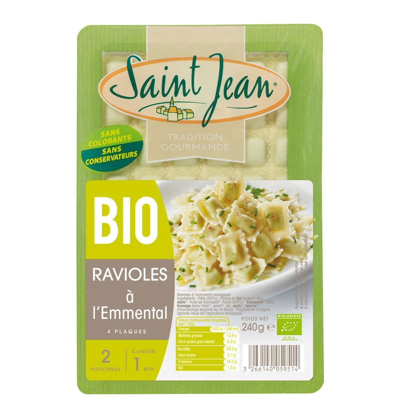 Ravioles Emmental Bio 240g - SAINT JEAN
