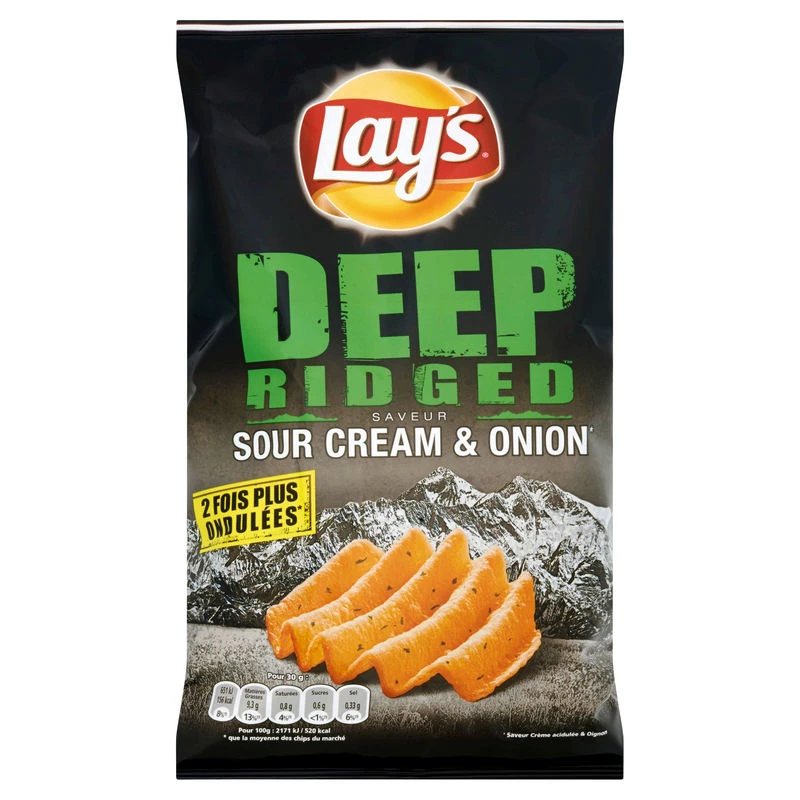 Chips Deep ridged saveur sour cream et onion 120g - LAY'S