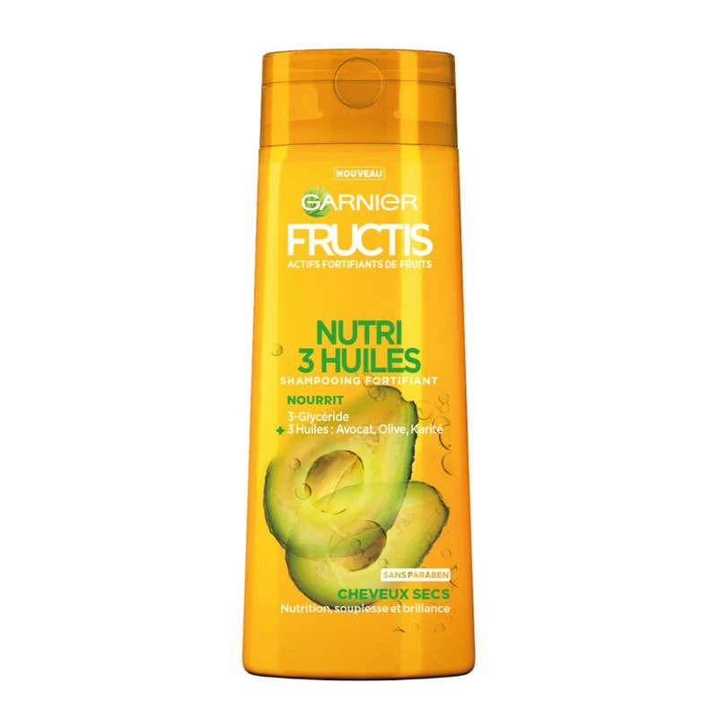 Shampooing fortifiant aux 3 huiles Fructis 250ml- GARNIER