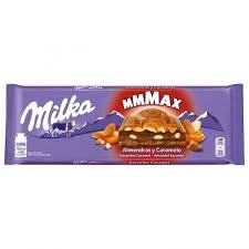 Шоколад с миндалем и карамелью MMMAX 300г - MILKA