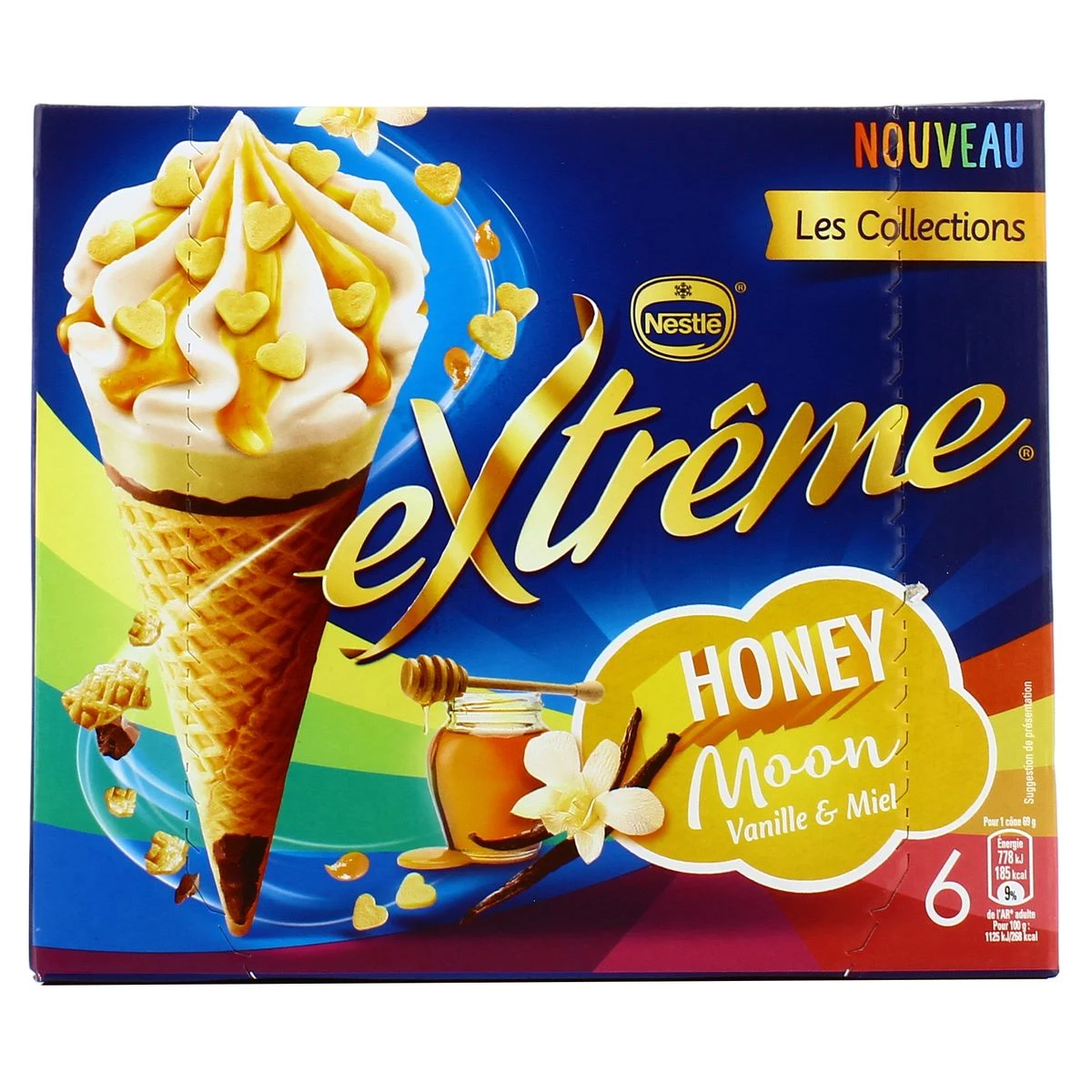 Glaces vanille & miel extrême x6 - NESTLE