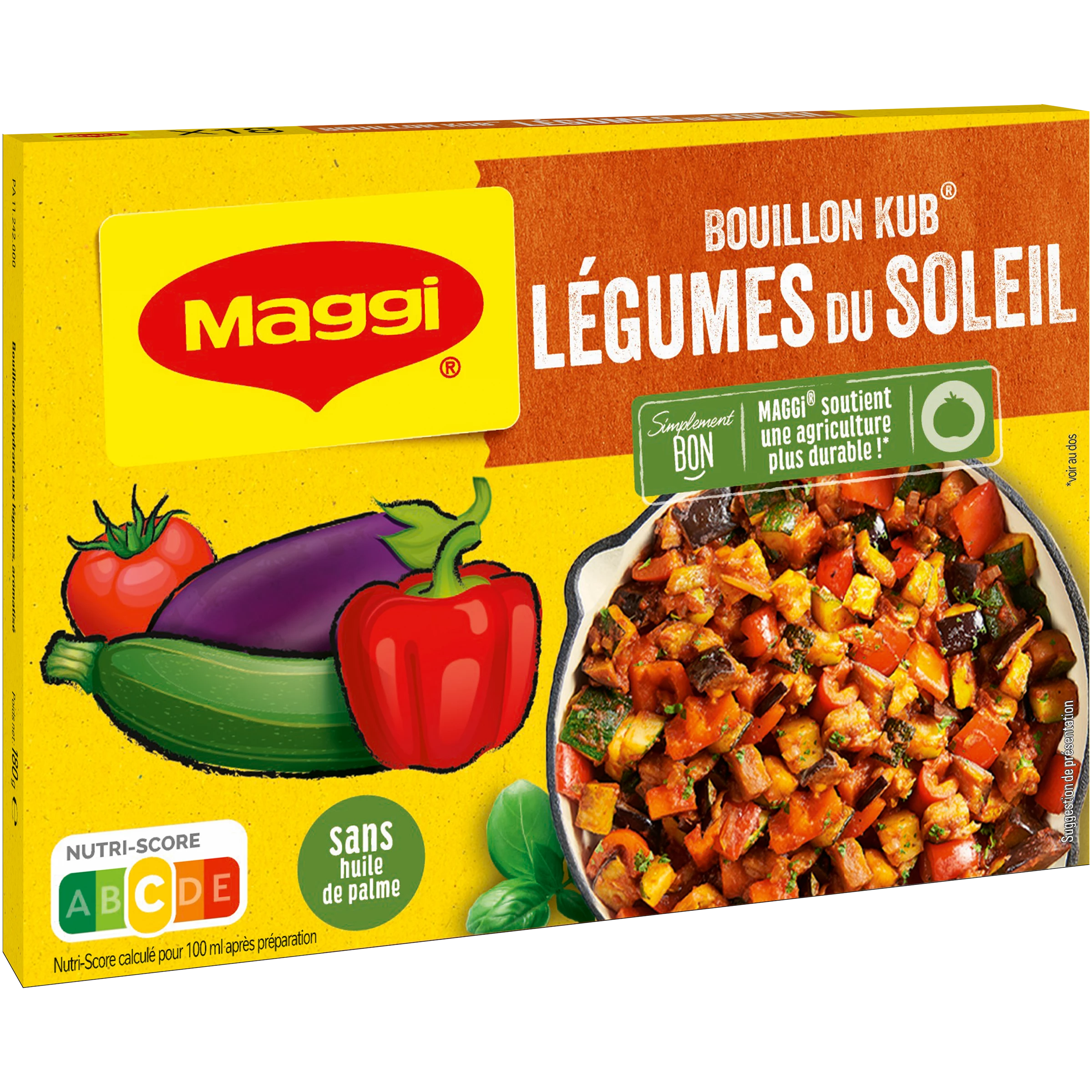 Bouillon de Légumes du Soleil, 180g - MAGGI