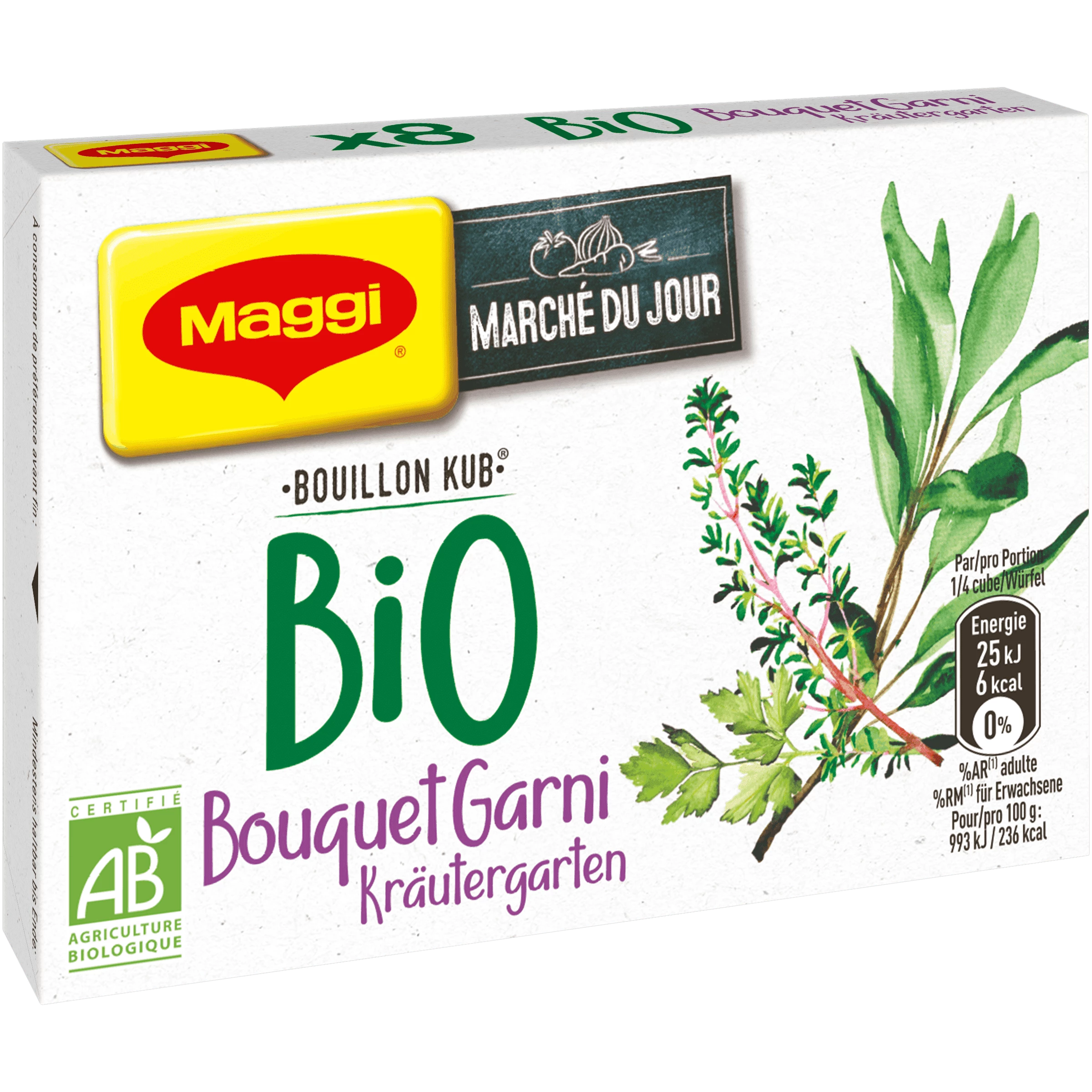 Bouillon kub bouquet garni Bio x8 - MAGGI