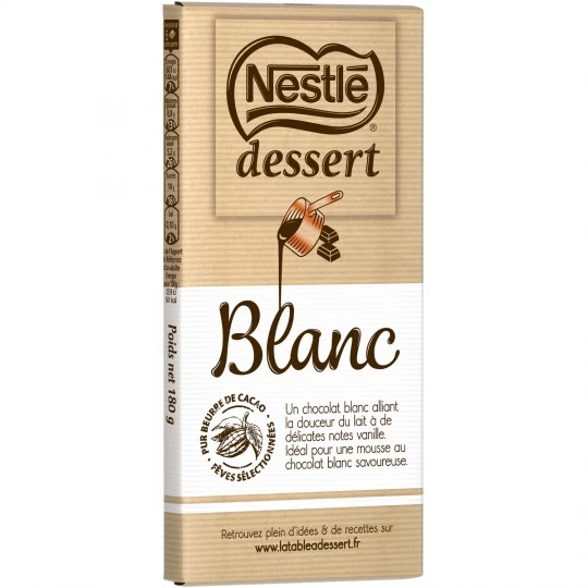 Tavoletta di cioccolato bianco Dessert 180g - NESTLE