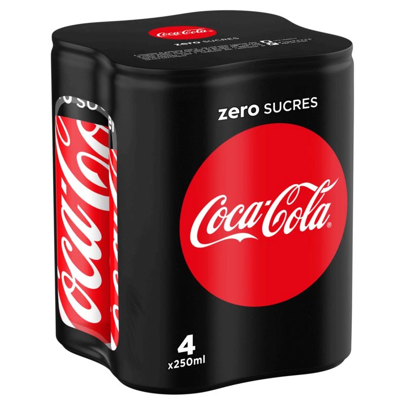 Soda en canette 4x25cl - COCA-COLA ZERO