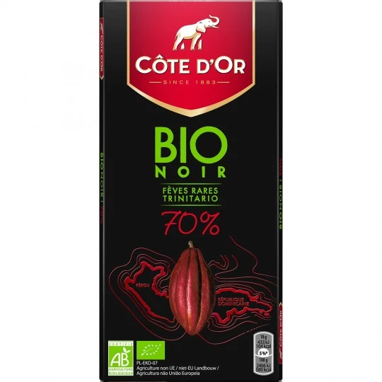 Barra de chocolate negro ecológico 90g - COTE D'OR