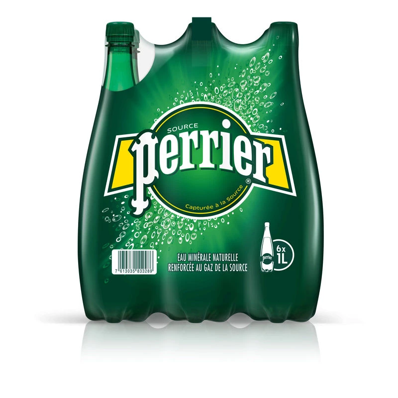 Natural Mineral Sparkling Water 1l Pet X 6 - PERRIER