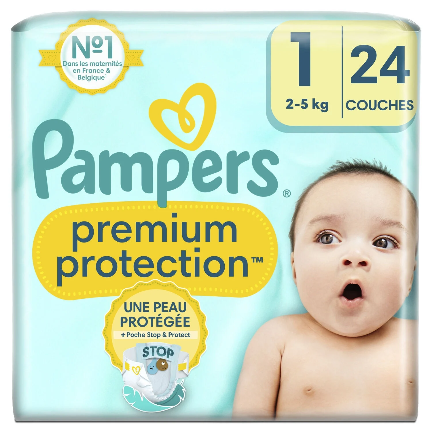 Couches Premium Protection T1 (2-5 Kg) X24 - PAMPERS