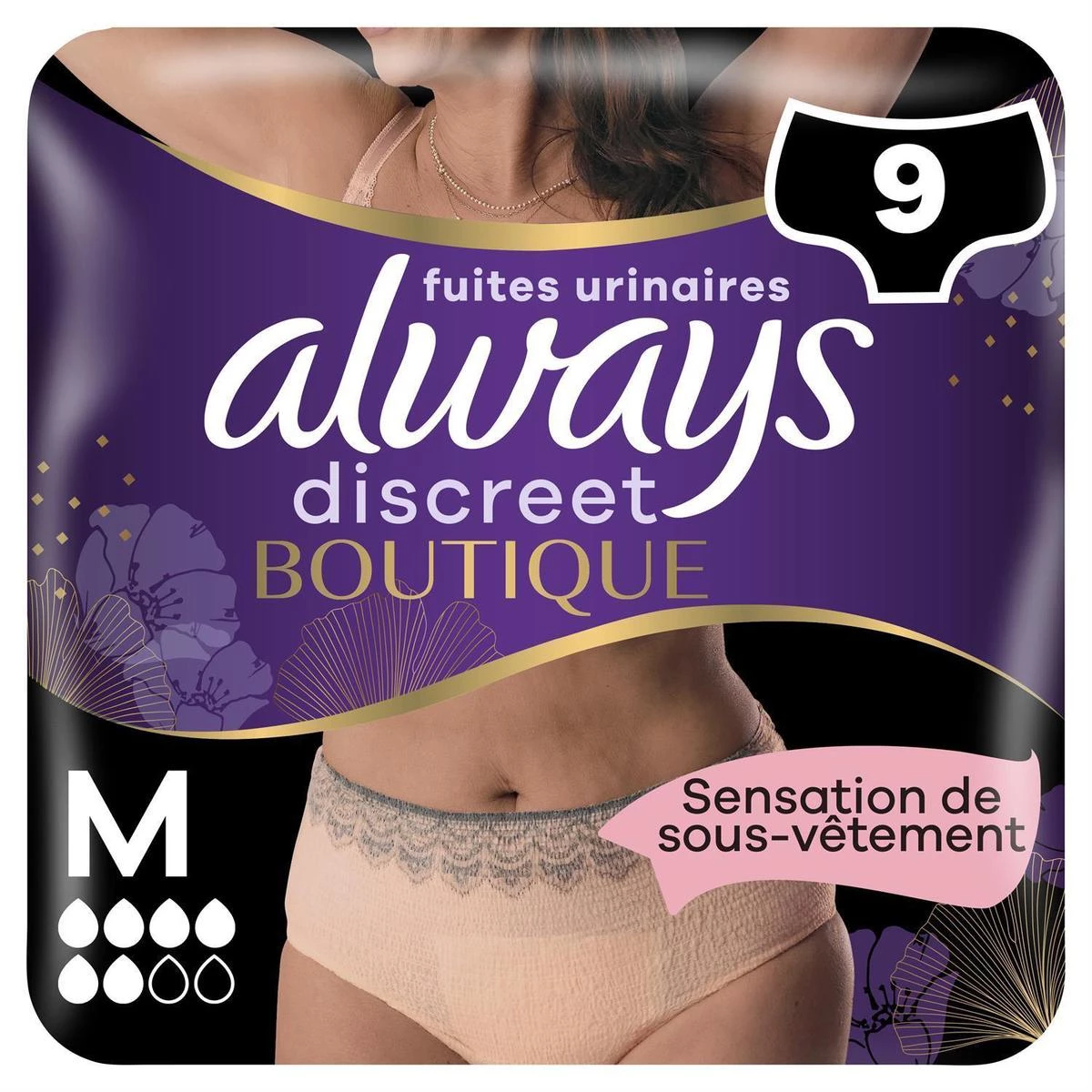 Urinary Leakage Panties Size M Beige Discreet Boutique - ALWAYS