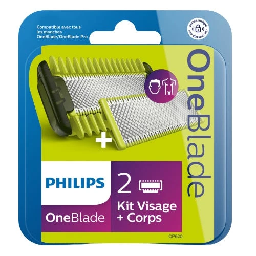 One blade QP620/50 face & body shaving blades X2 - PHILIPS