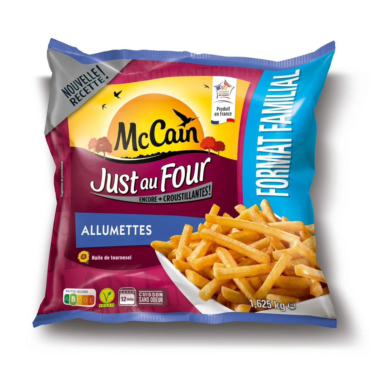 Frites just au four allumettes 1,625kg - MC CAIN