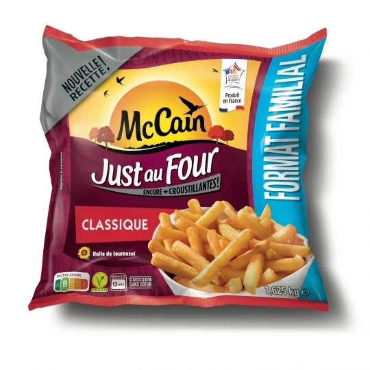 Frites just au four classique 1,625kg - MC CAIN