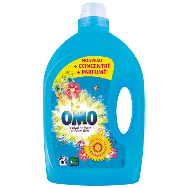 Lessive liquide pêche & pamplemousse 2l - OMO