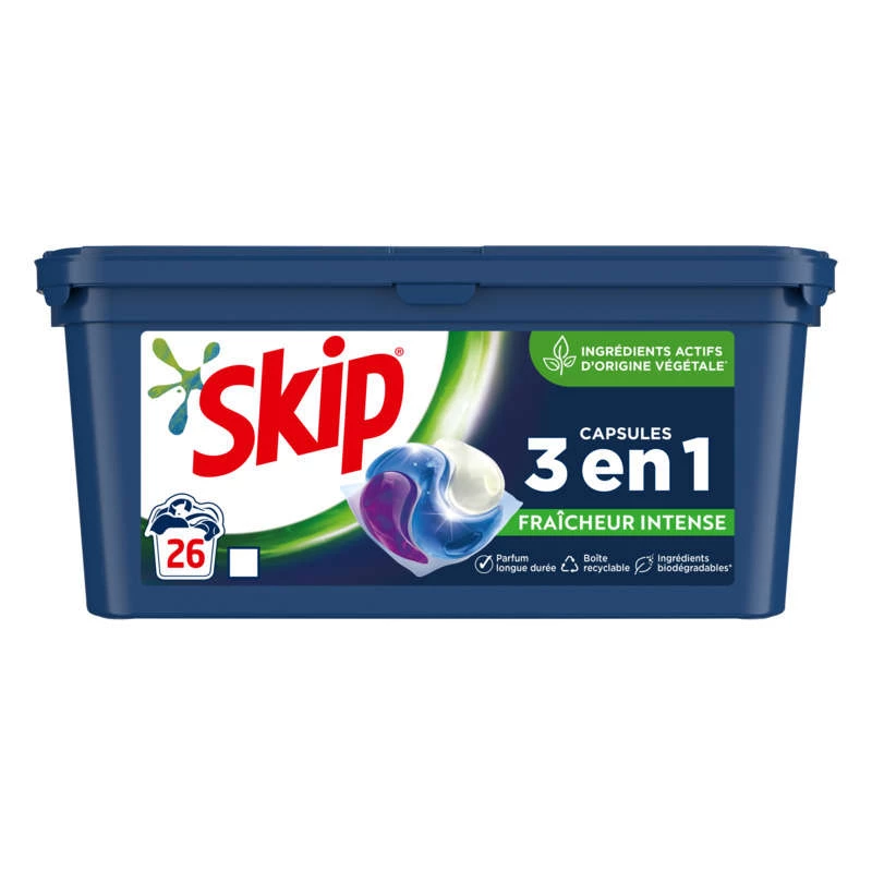 Waschmittel 26 Kapseln intensive Frische 3in1 - SKIP