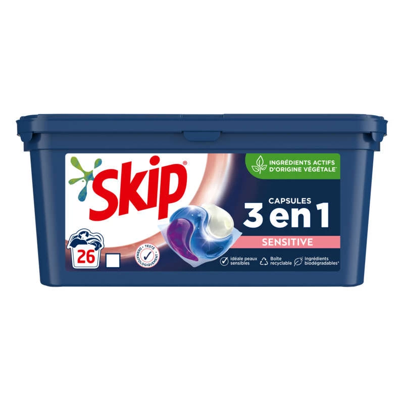 Capsula lessiva sensibile 3en1 26 capsule - SKIP