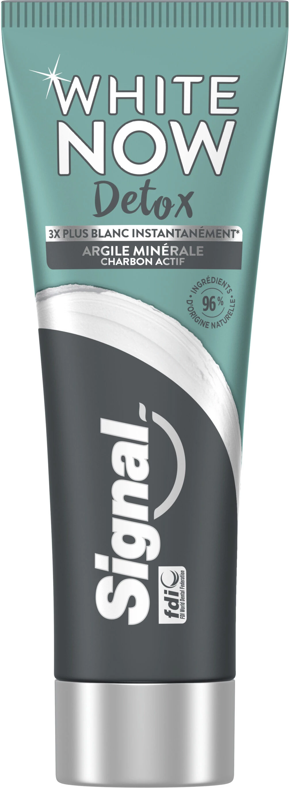 White Now Dentifrice Blancheur Détox Argile & Charbon 75ml - Signal