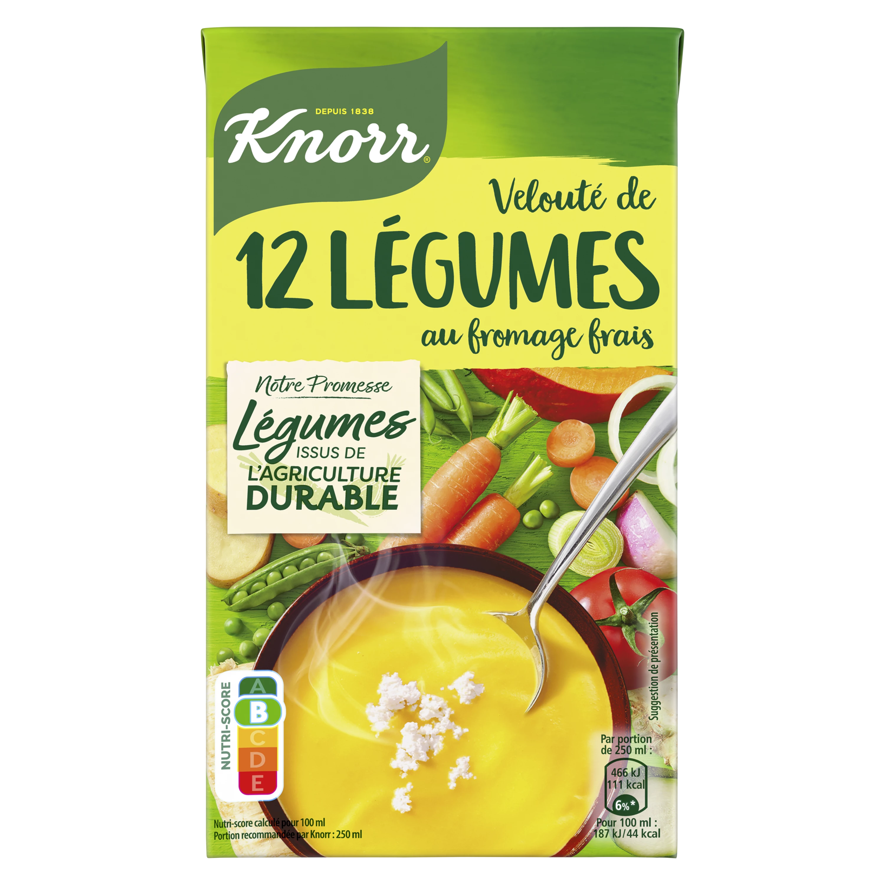 12 Sopa Crema De Queso Crema De Verduras, 1l - KNORR