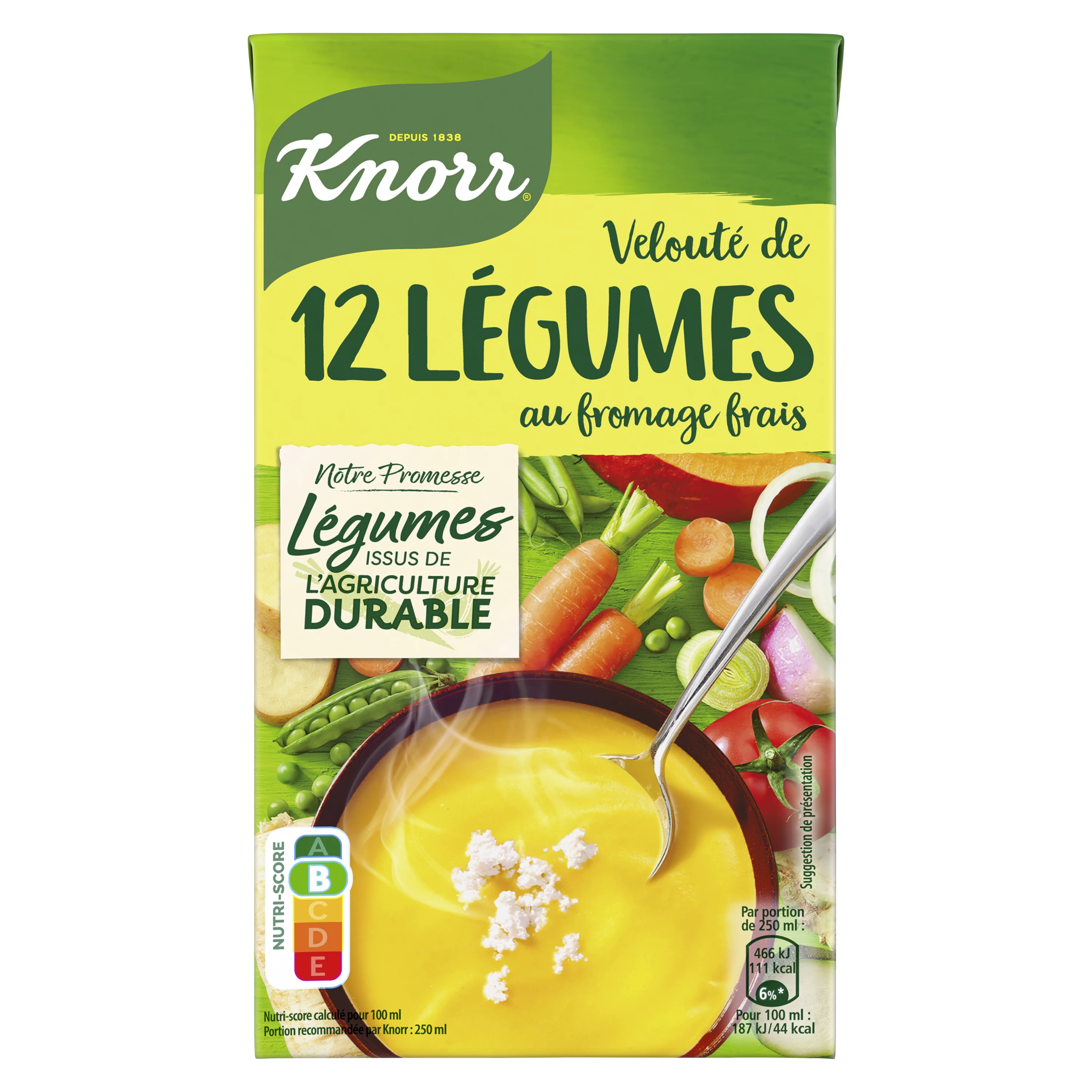 12 Zuppa Cremosa Di Formaggio Cremoso Vegetale, 1l - KNORR