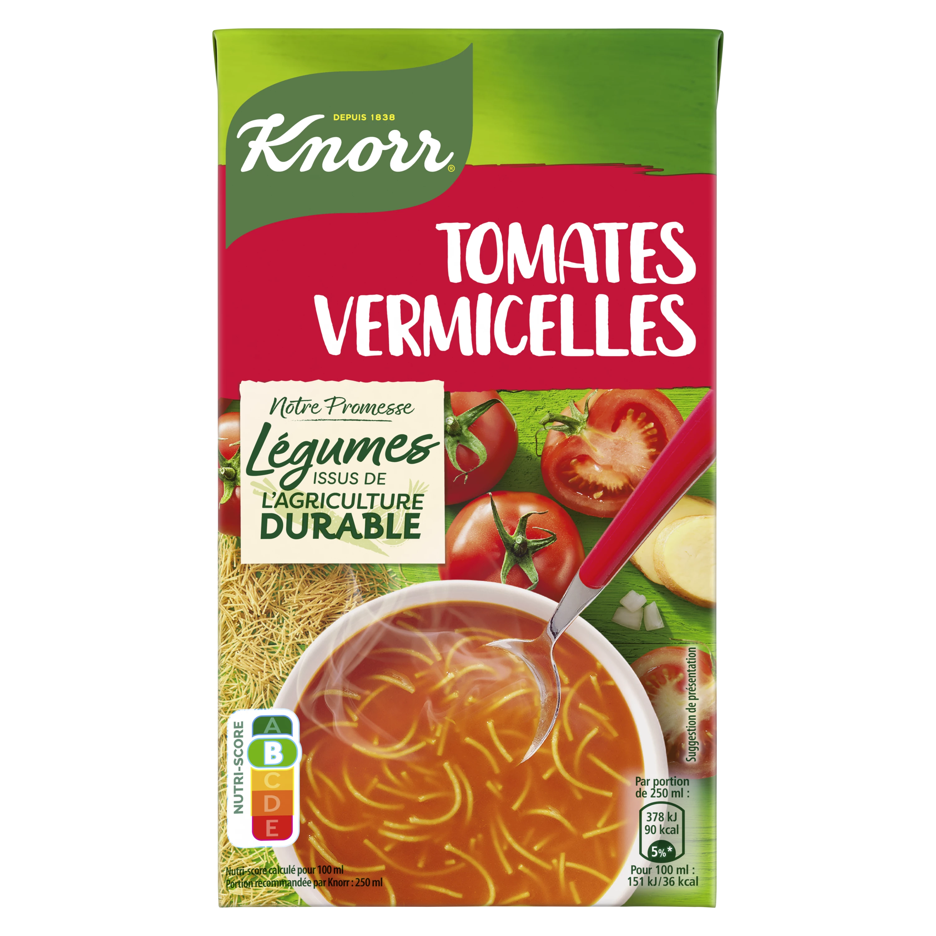 Sopa Mediterránea De Vermicelli De Tomate, 1L - KNORR
