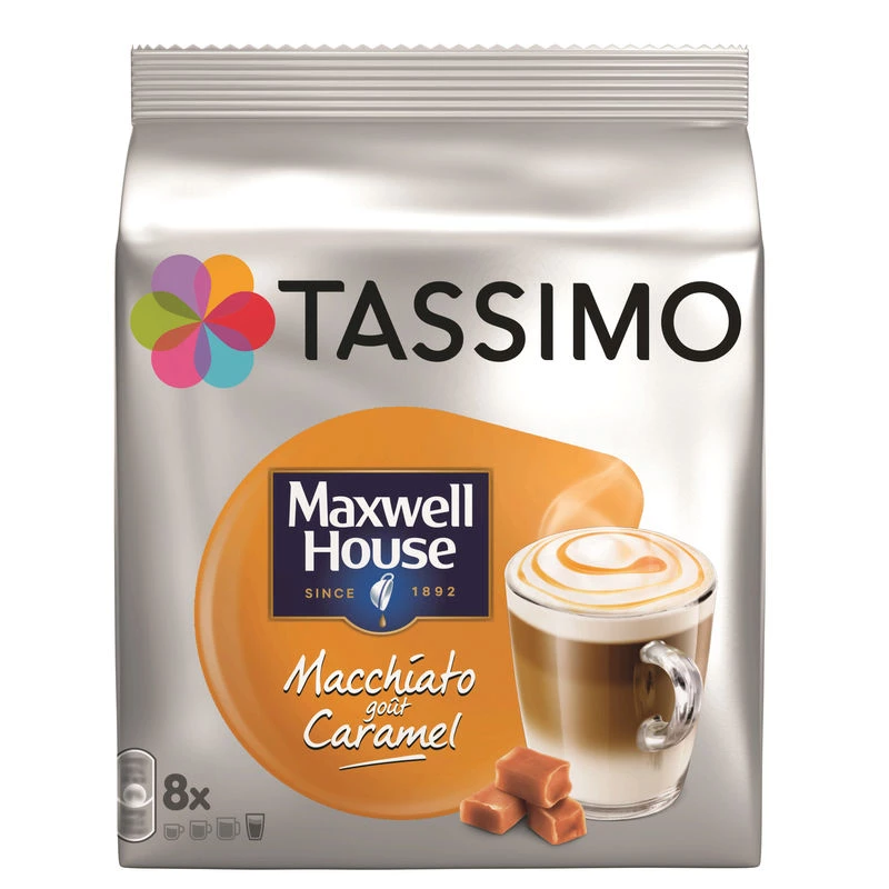 ماكياتو جوت كراميل ماكسويل هاوس X8 جرعات 268 جرام - TASSIMO