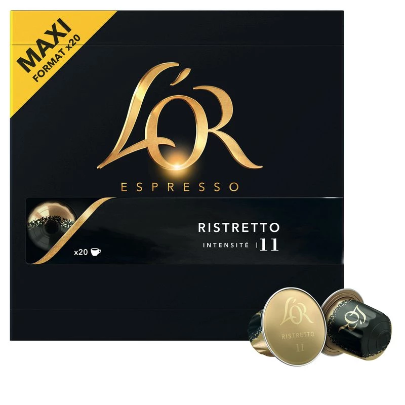 Café Ristretto X20 Capsules Aluminum 104g - L'OR