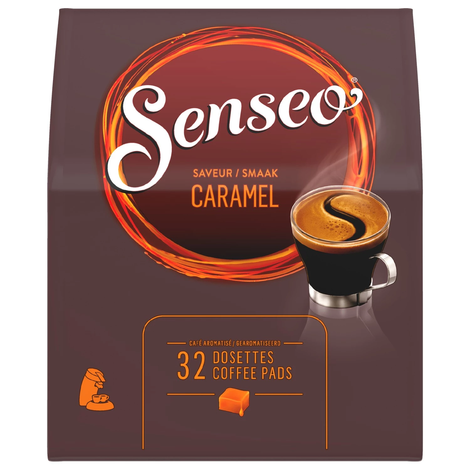 Koffie met karamelsmaak x32 peulen 222g - SENSEO
