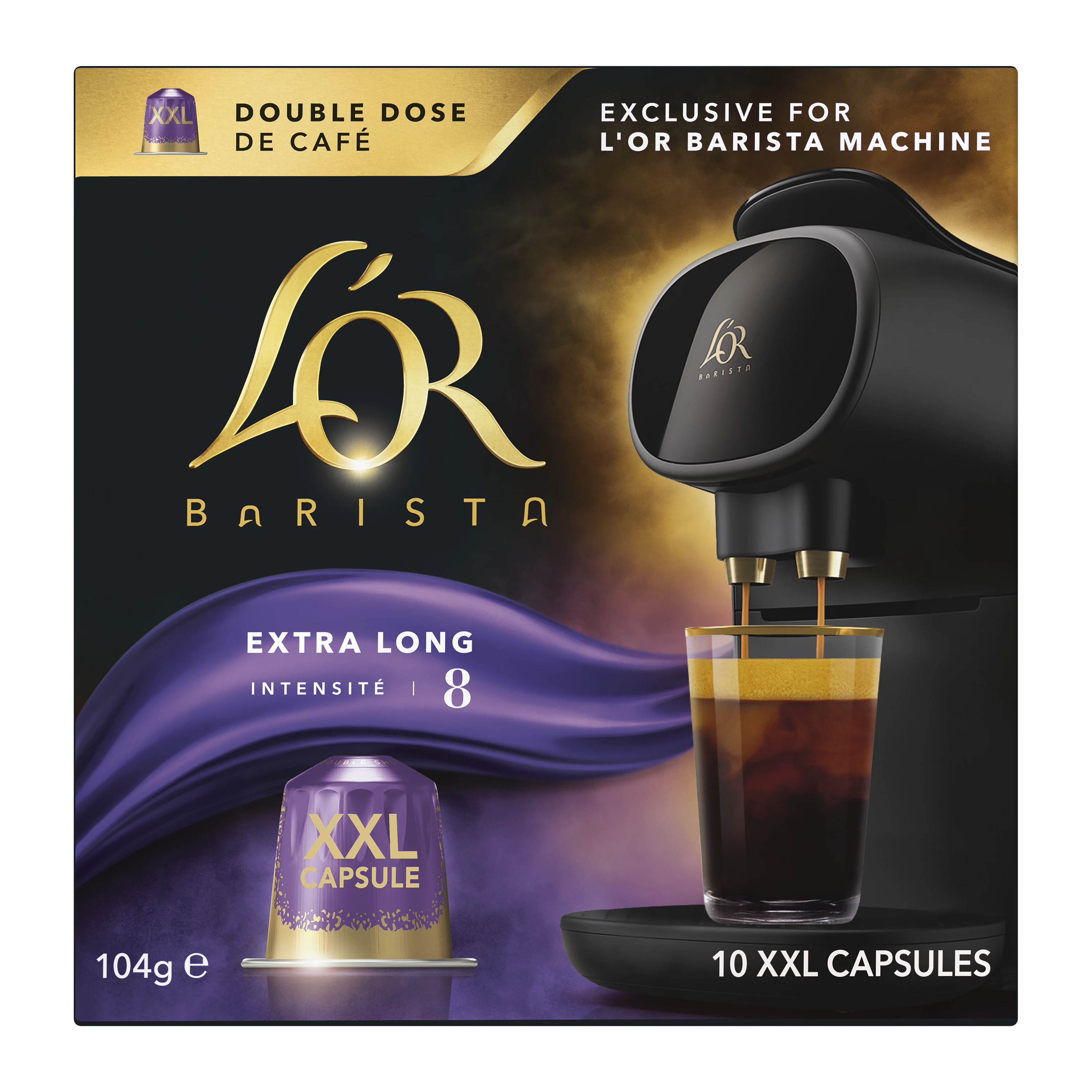 Capsules Café Double Lungo Profondo voor Machine l'Or Barista; x10; 104g - L'OR