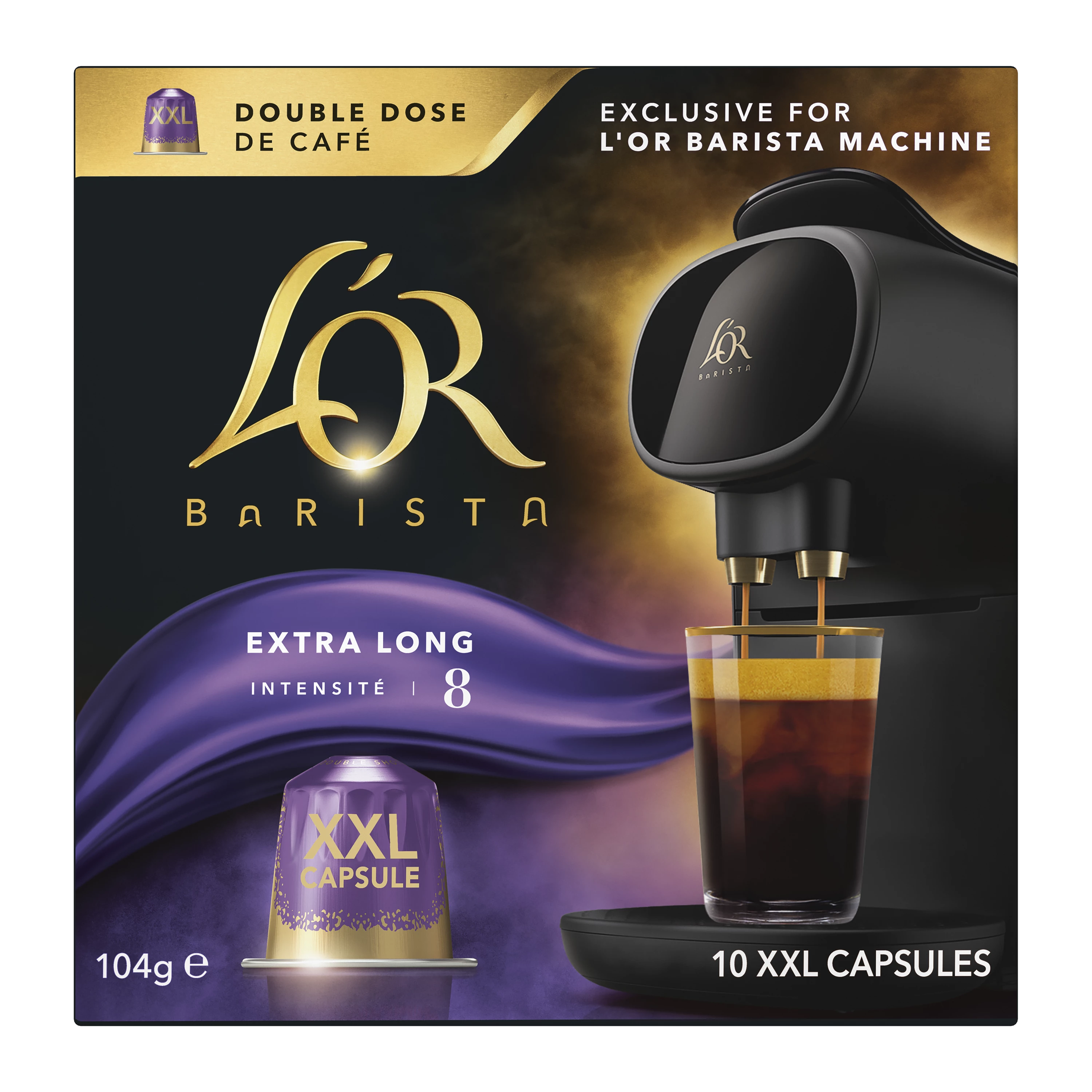 Cápsulas Café Duplo Lungo Profondo para Máquina l'Or Barista; x10; 104g - L'OR