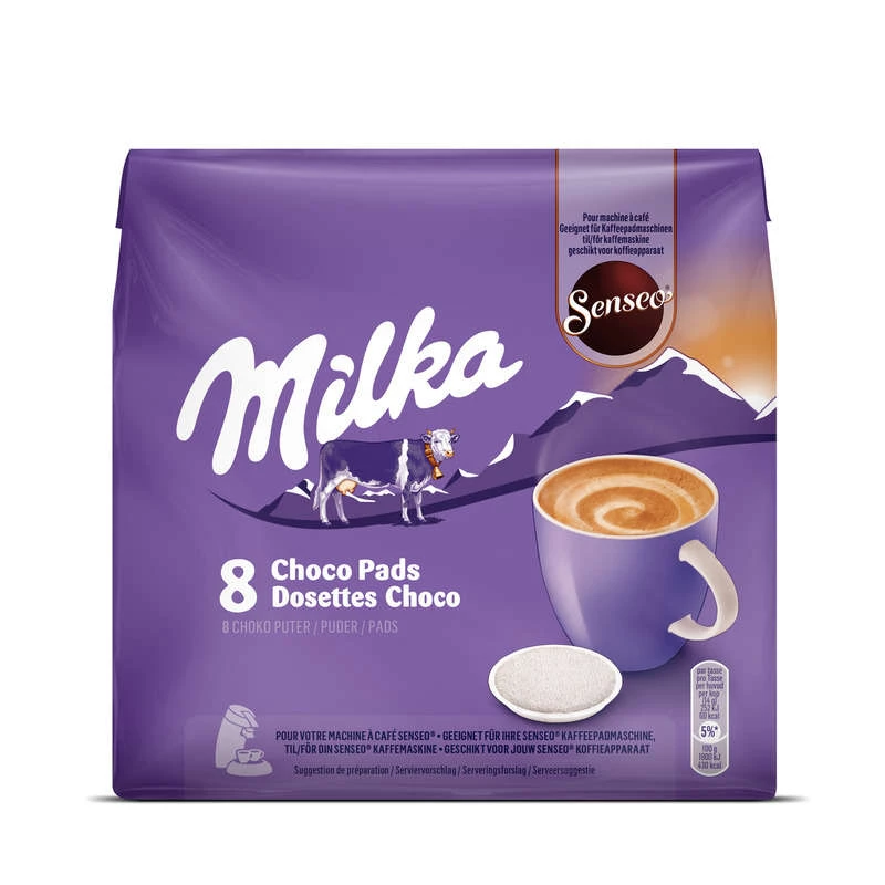 Milka 牛奶巧克力豆 x8； 112克 - SENSEO