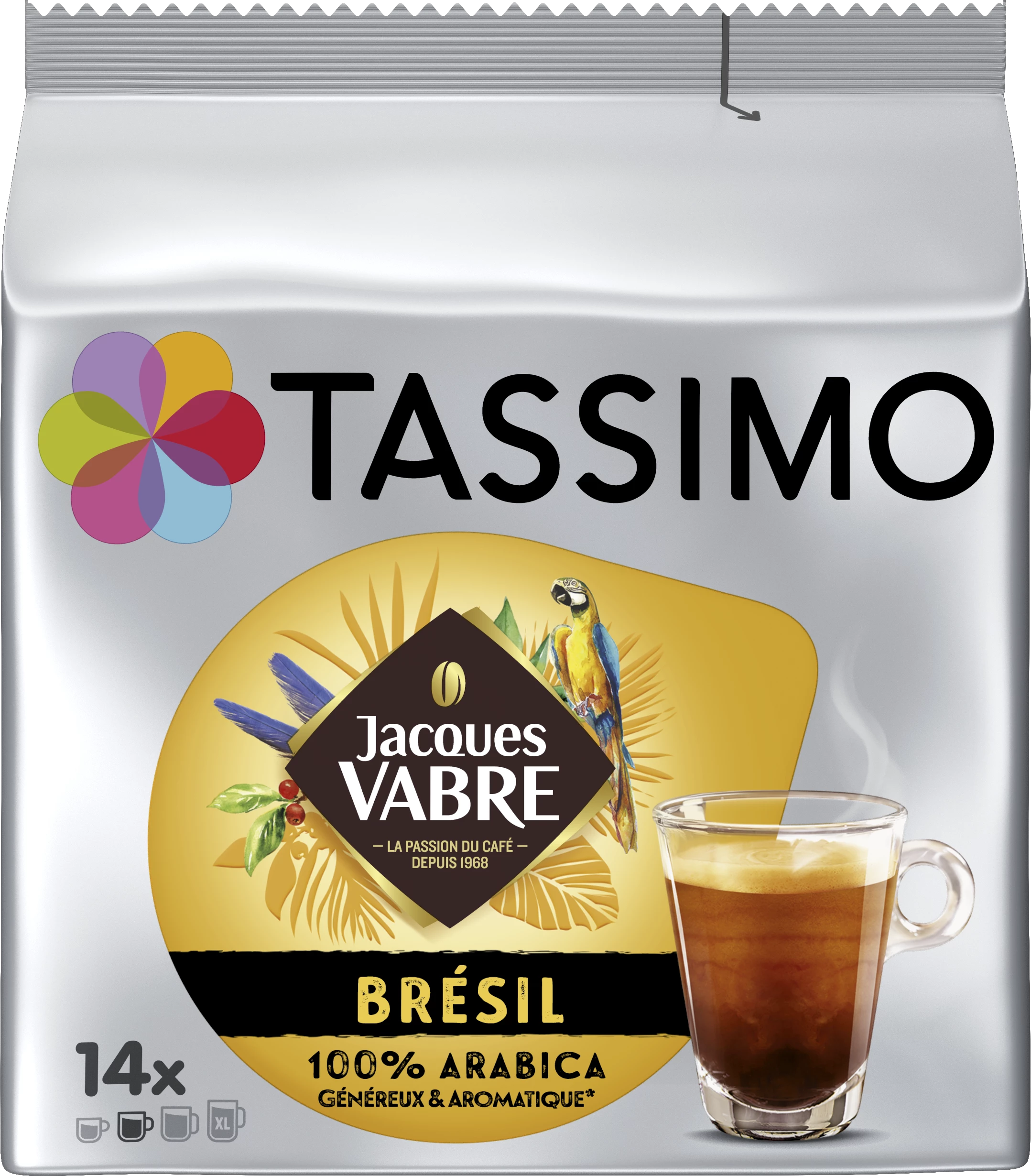 كبسولات قهوة متوافقة مع Senseo X14، 97 جرام - TASSIMO