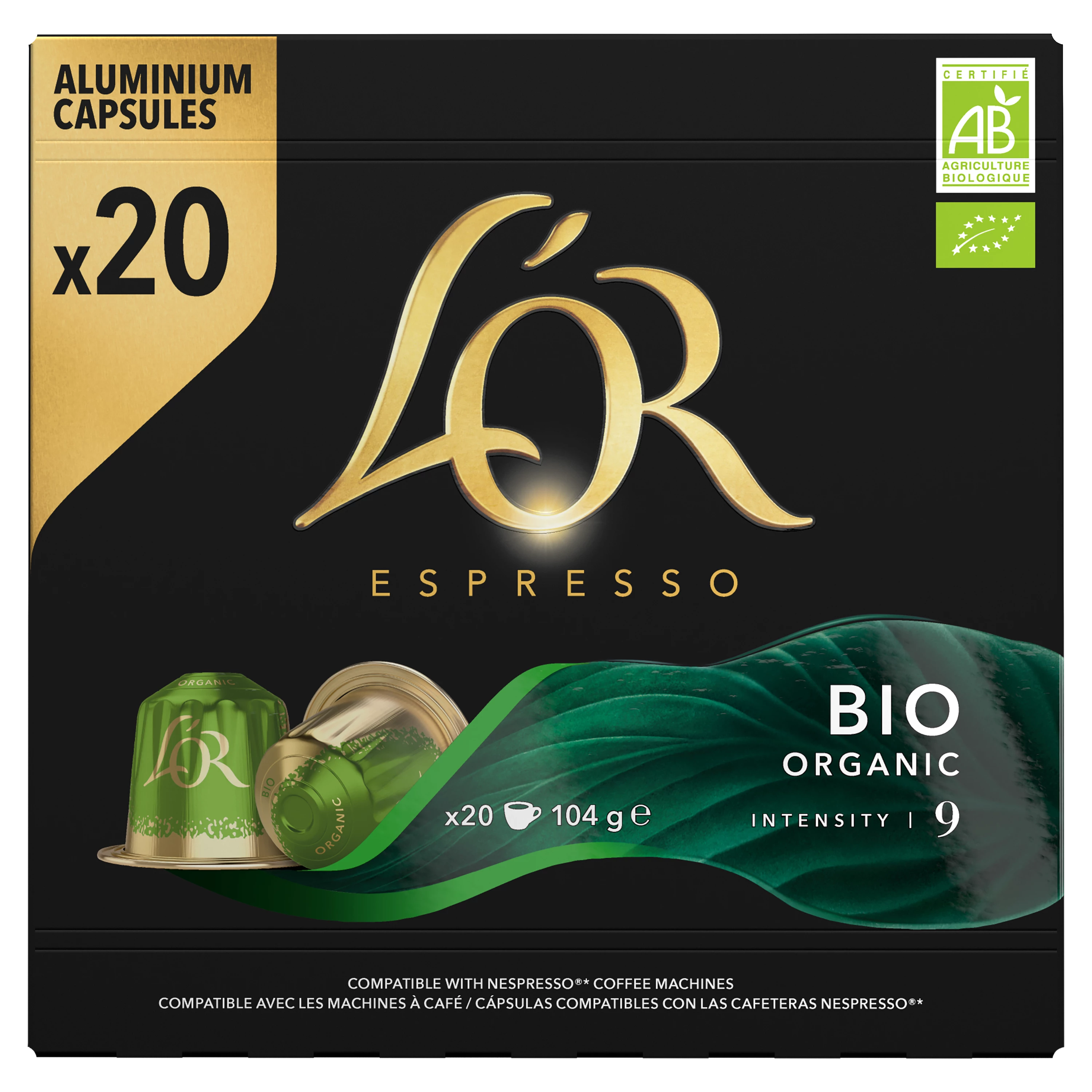 L'or Espresso Bio N9 20 كاب 104 غرام