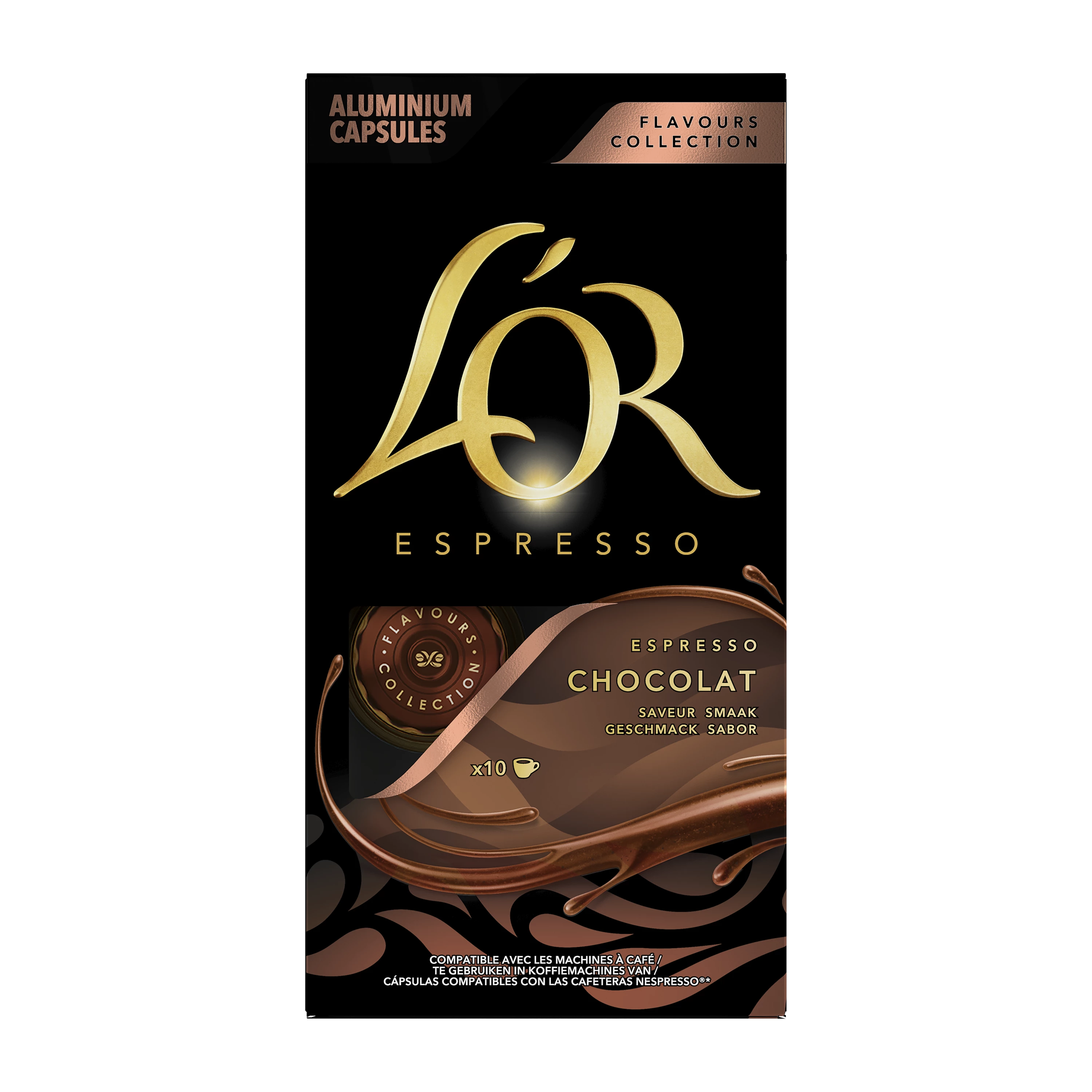 Capsules Café Espresso Chocolat Compatibles Nespresso; x10; 52g - L'OR