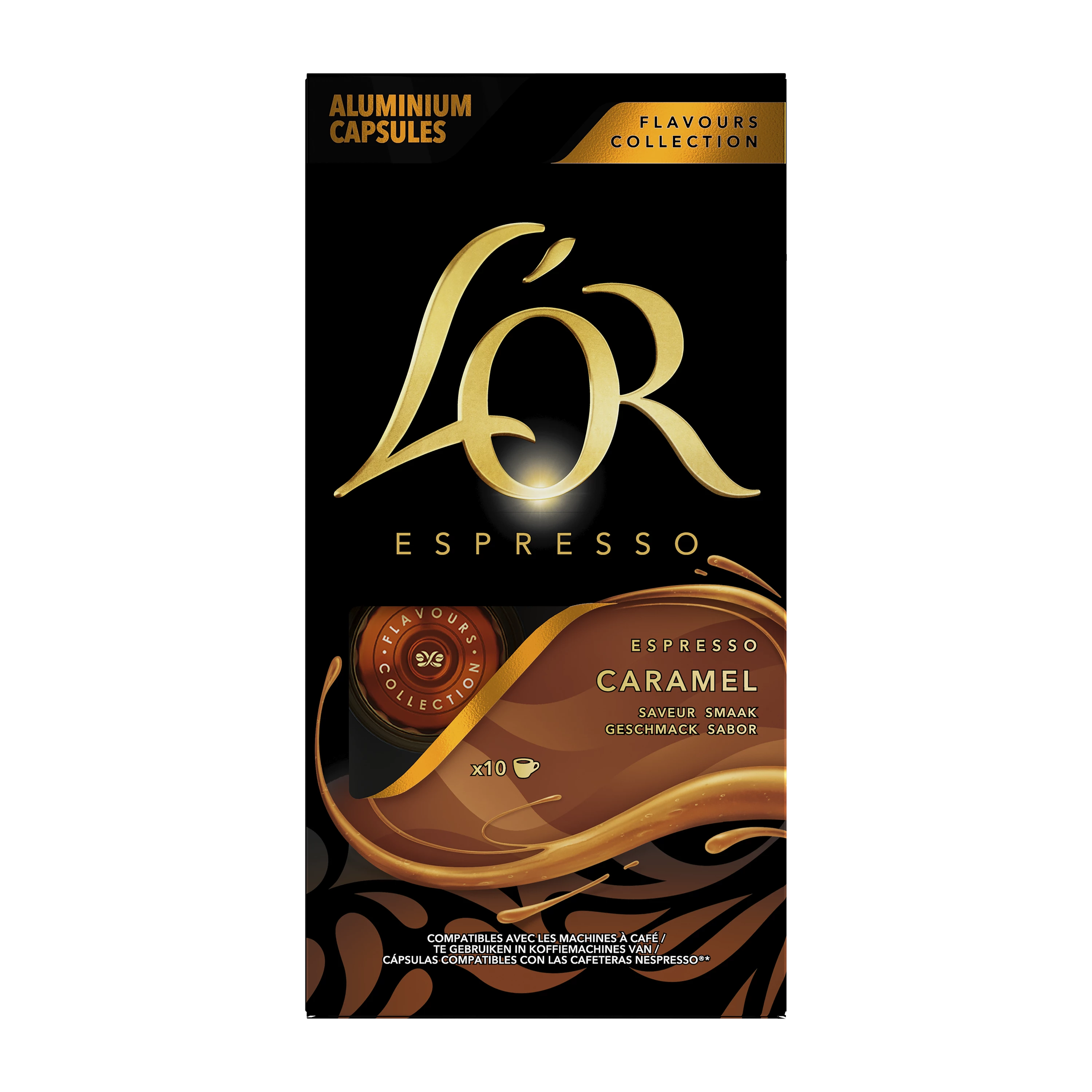 胶囊咖啡厅浓缩咖啡焦糖兼容 Nespresso； x10； 52克 - L'OR