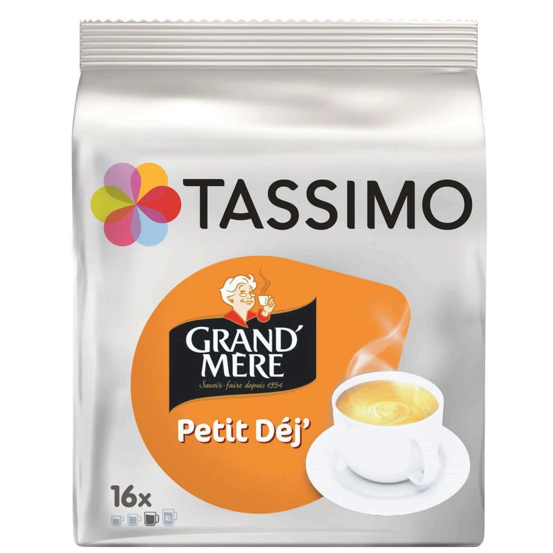 Café Petit Déj' Grand' Mère X16 Dosettes 133g - TASSIMO