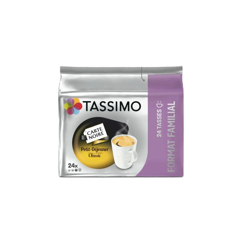 Koffiekaart zwart ontbijt x24 capsules 199g - TASSIMO