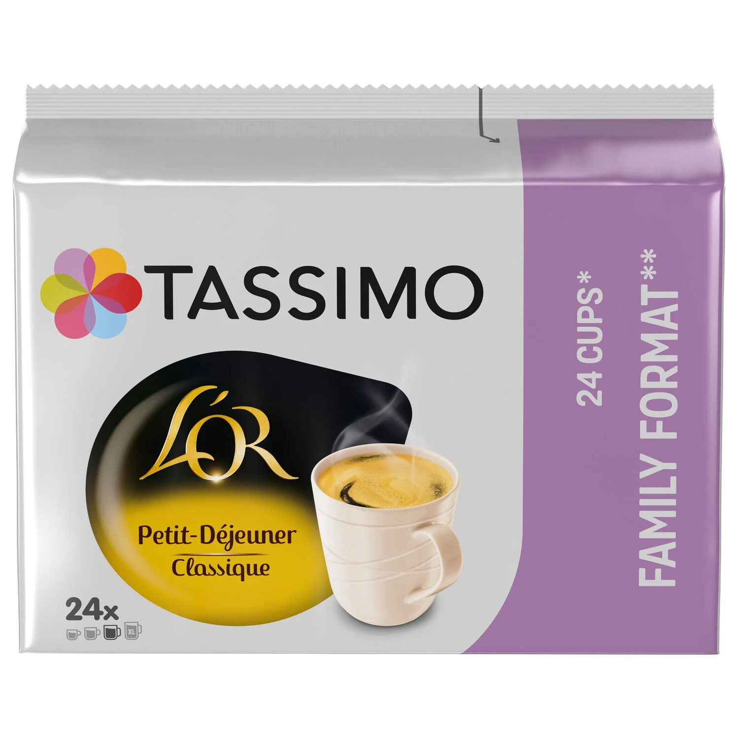 Cartão de café café da manhã preto x24 cápsulas 199g - TASSIMO