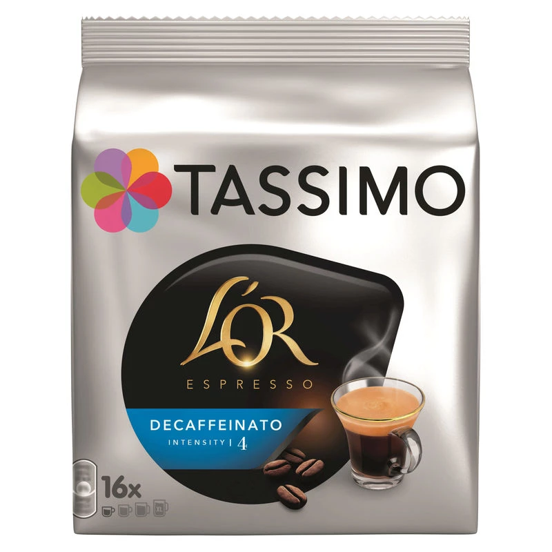 Café Decaffeinato L'or Espresso X16 Dosettes 106g - TASSIMO