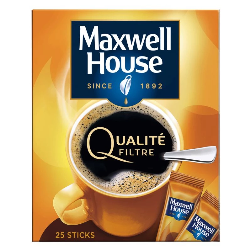 Filtro Calidad Café X25 Sticks 45g - MAXWELL HOUSE